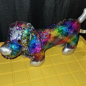 Colorful Sequin Dog Plush